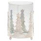 Noel Collection Medium Christmas Tree Crackled Candle Holder