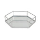Silver Hexagon Set Of Two Trays