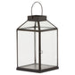 Glass Top Small Black Lantern