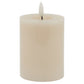 Luxe Collection Melt Effect 3x4 Taupe LED Wax Candle
