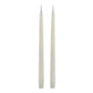 Luxe Collection S/2 Taupe LED Wax Dinner Candles