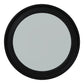 Black Wood Round Framed Mirror