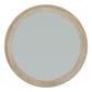 Washed Wood Round Framed Large Mirror