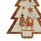 Natural Wooden Snow Scene Tree Decoration