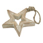 White Wash Collection Small Wooden Hanging Star Decoration