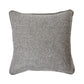 Grey Herringbone Pure Wool Cushion With Piped Edge