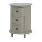 The Camden Collection 3 Drawer Round Side Table