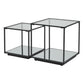 Lennox Black Framed Set Of 2 Side Tables