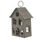 Rustic Metal Hanging House Tealight With Glass Votive