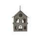 Rustic Metal Hanging House Tealight With Glass Votive