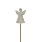 Whitewashed Rustic Angel On Stand