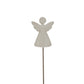 Whitewashed Rustic Angel On Stand
