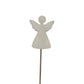 Large Whitewashed Rustic Angel On Stand