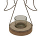 Rustic Outline Angel Tealight On Stand With Glass Votive