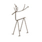 Medium Rustic Metal Reindeer On Stand