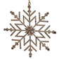 Rustic Hanging Ice Snowflake Decoration