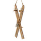 Large Natural Rustic Crossed Skis