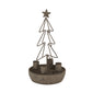 Rustic Outline Tree And Star Candle Holders