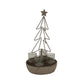 Rustic Outline Tree And Star With Four Glass Votives