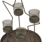 Rustic Outline Star With Four Glass Votives