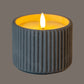 Luxe Collection Natural Glow Chalk Ribbed Medium Led Candle