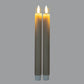 Luxe Collection Natural Glow Taupe Ribbed Taper Candles