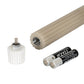 Luxe Collection Natural Glow Taupe Ribbed Taper Candles