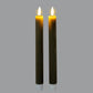 Luxe Collection Natural Glow Grey Ribbed Taper Candles