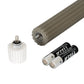 Luxe Collection Natural Glow Grey Ribbed Taper Candles