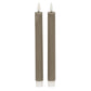 Luxe Collection Natural Glow Grey Ribbed Taper Candles