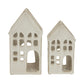 White Ceramic House Tea Light Holder