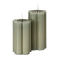 Luxe Collection Natural Glow 2.75x5 Grey Pillar LED Candle
