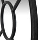 Black Wood Round Window Mirror