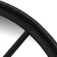 Black Wood Round Window Mirror