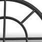 Black Wood Arched Window Mirror