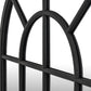 Black Wood Arched Window Mirror