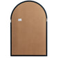 Black Wood Arched Window Mirror