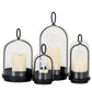 Nyx Large Candle Holder With Glass Cloche