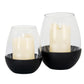 Neris Large Candle Holder With Glass Goblet