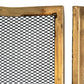 Antiqued Brass Large Fire Screen