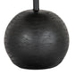 Black Cannon Table Lamp With Hessian Shade