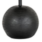 Black Cannon Table Lamp With Hessian Shade