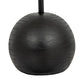Black Cannon Floor Lamp With Hessian Shade