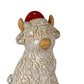 Merry Moo Ceramic Cow Ornament Gazing Right