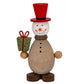 Wooden Snowman with Present