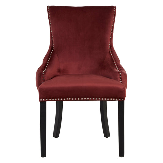 Kensington Townhouse Maroon Velvet Dining Chair