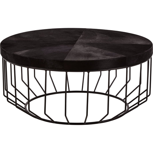 Kensington Townhouse Hair On Hide Top Round Coffee Table