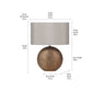 Mabel Bronze Dot Textured Ceramic Table Lamp