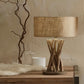 Derna Driftwood Table Lamp with Natural Jute Shade