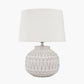 Anneli Warm White Aztec Texture Ceramic Table Lamp